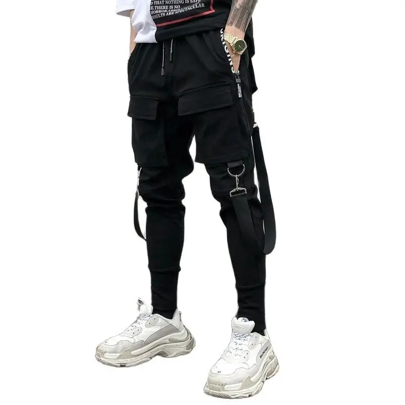 Новинка 2018 мужские черные уличные брюки | Мужская одежда