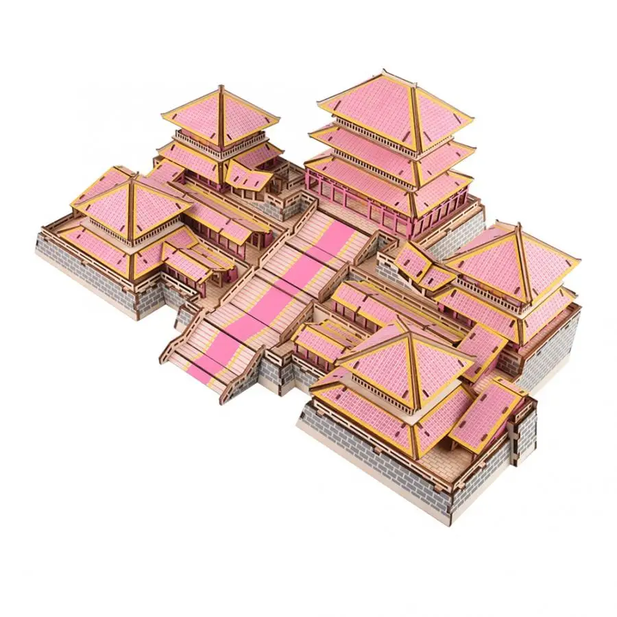 Деревянная головоломка 3D головоломка модель дома игрушка для детей DIY Собранный китайский дом модель деревянный кукольный домик Детская обучающая игрушка