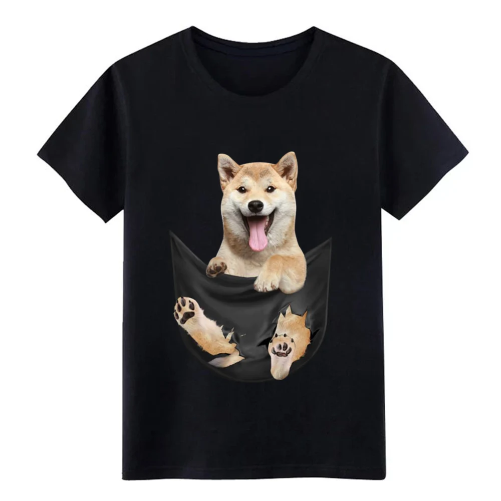 

Pocket Shiba Inu T Shirt Create 100% Cotton S-Xxxl Trend Fit Authentic Summer Style Original Shirt