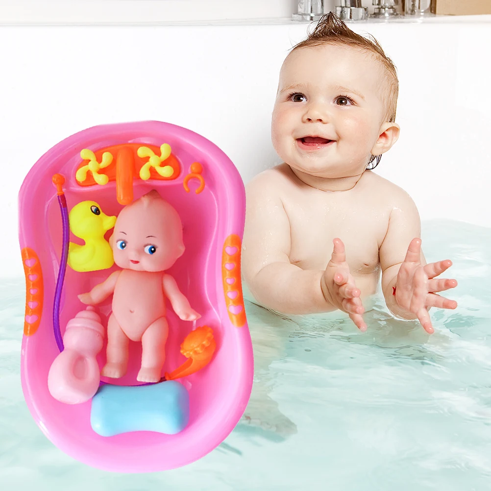 muñeca con bañera y ducha