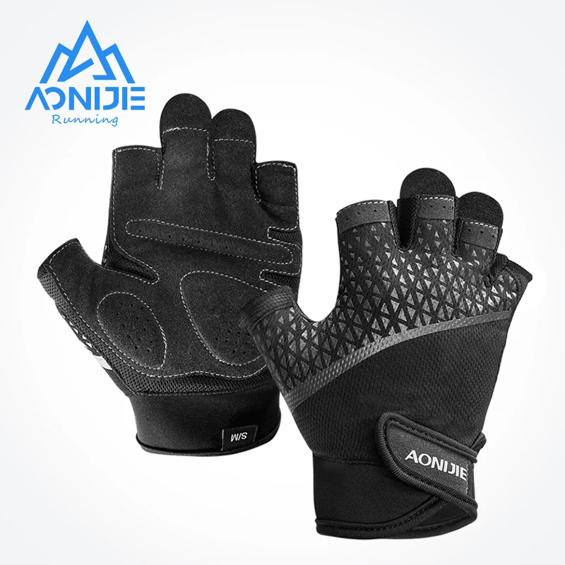 AONIJIE M52 guanti sportivi mezze dita Unisex per corsa Jogging escursionismo ciclismo bicicletta palestra Fitness sollevamento pesi antiscivolo