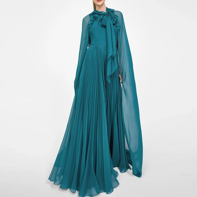 $US $89.00 Royal Sister Temperament Goddess Fan Dress Fairy Two-piece Cloak Pleated Skirt High-end Design Sense of Vacation Long Skirt