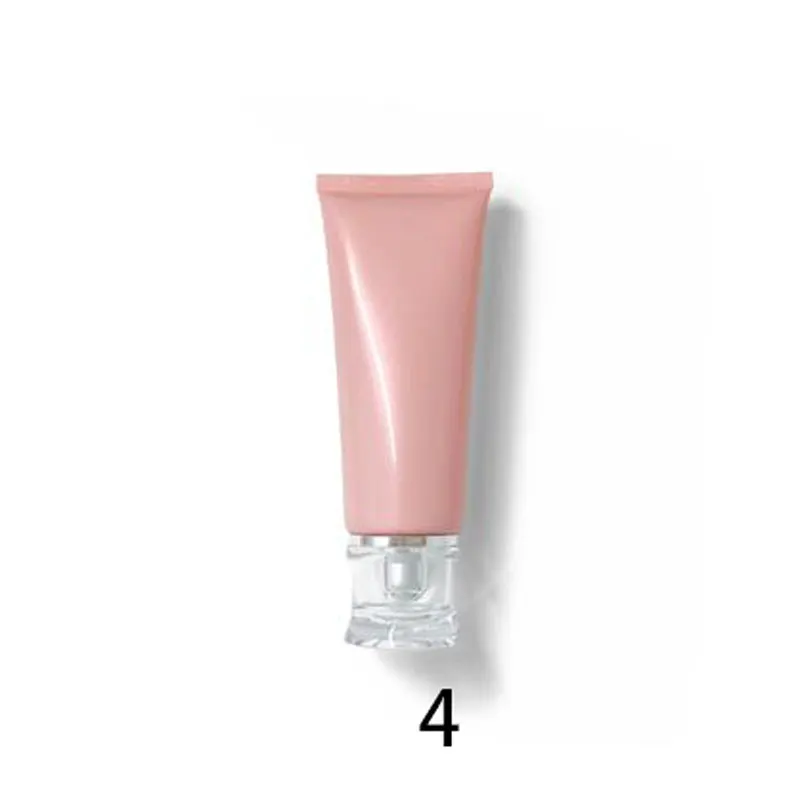 Acrylic Cap 4 Розовый солнцезащитный крем трубка пустой глянцевый образец лосьона шланг изысканная упаковка контейнеры Мягкие пластиковые тубы 100 мл 50 шт./лот - Color: Acrylic Cap 4