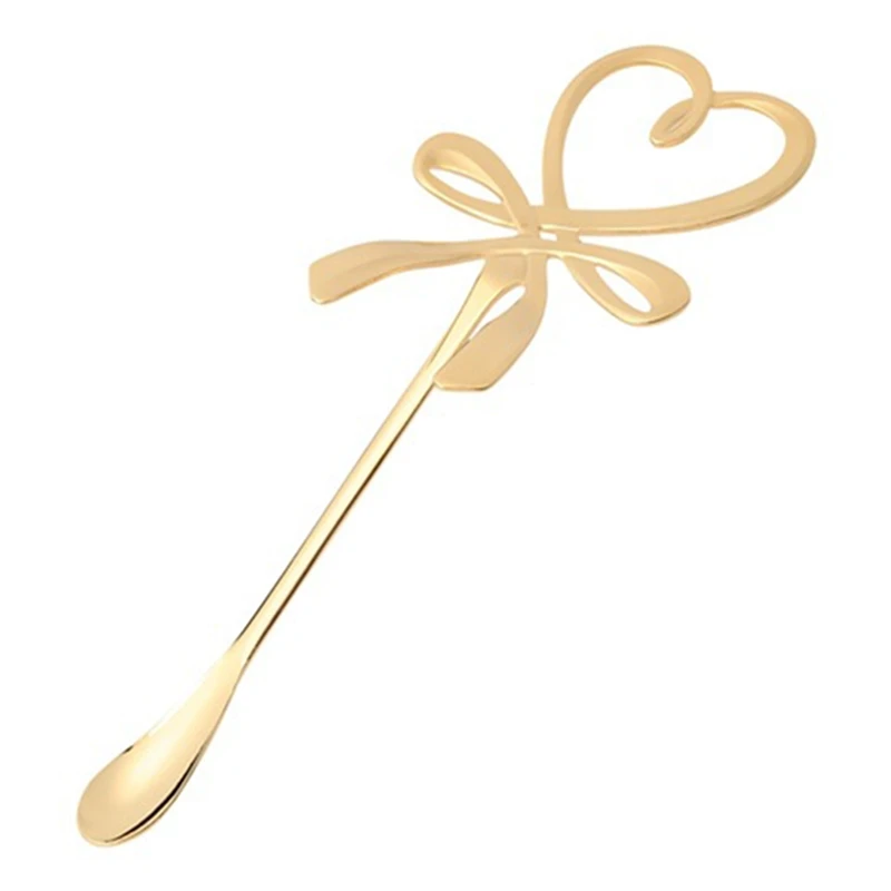 GD1 Нержавеющая сталь Cupid's Arrow Love пара маленькая кофейная ложка для перемешивания чайная ложка десертная посуда для напитков - Цвет: GD1