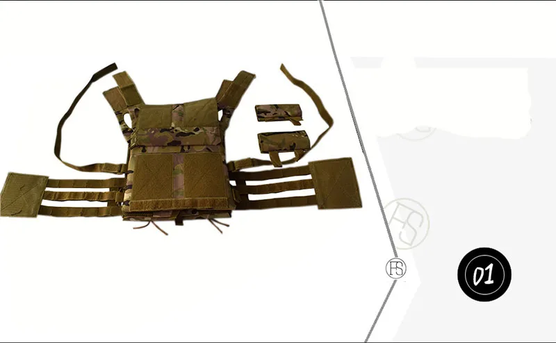 Men Tactical Vest Multi-pocket Outdoor Special forces Military Training CS Waistcoat Protective Modular Security Vest Hunting