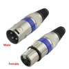 2pcs Nickel Plated 3 pin XLR male/female Audio Cable Connector MIC male Plug ► Photo 2/6
