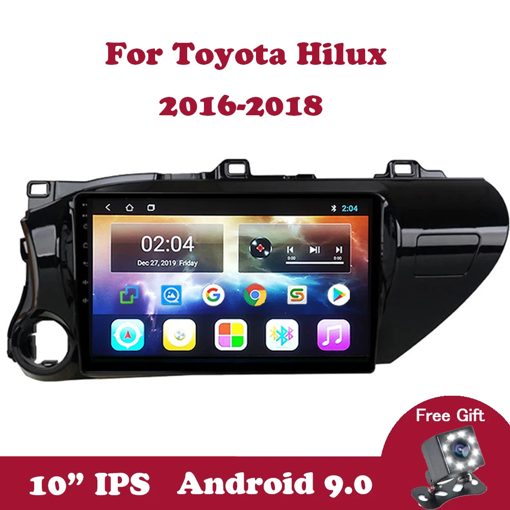 

Android 9.0 Car GPS Navigation Radio For Toyota Hilux 2016 2017 2018 Right Hand Drive Left Hand Driver 10.1" IPS Car Radio Wifi