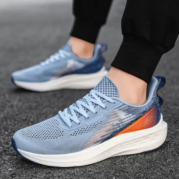 Hot Sales Summer Autumn Men Sport Shoes Mesh Breathable Running Sneakers Outdoor Light Walking Male Footwear Anti-skid Lace-up 1