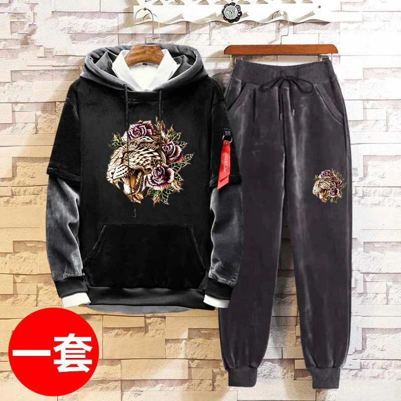 Velvet tracksuit set mens Clearance