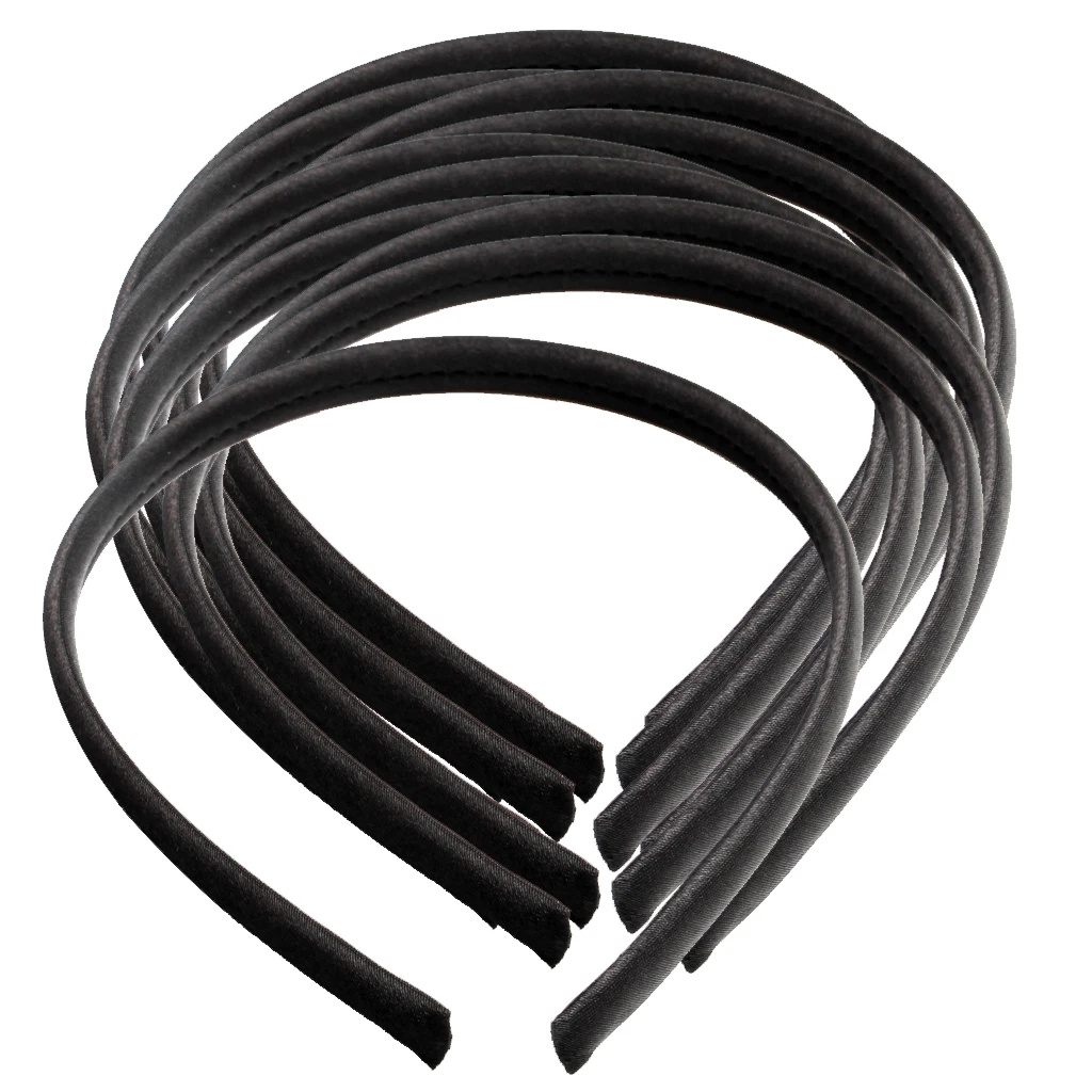 10pcs 10mm Wide Satin Headband Hair Band Alice Band Hairbands Head Wear