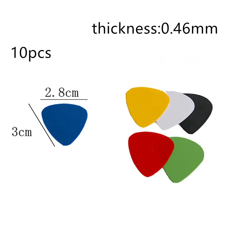 100 шт/10 шт 0,46 мм 0,71 мм 0,91 мм акустическая электрическая гитара медиаторы музыкальный инструмент Аксессуары для гитары Прямая поставка - Цвет: 10pcs