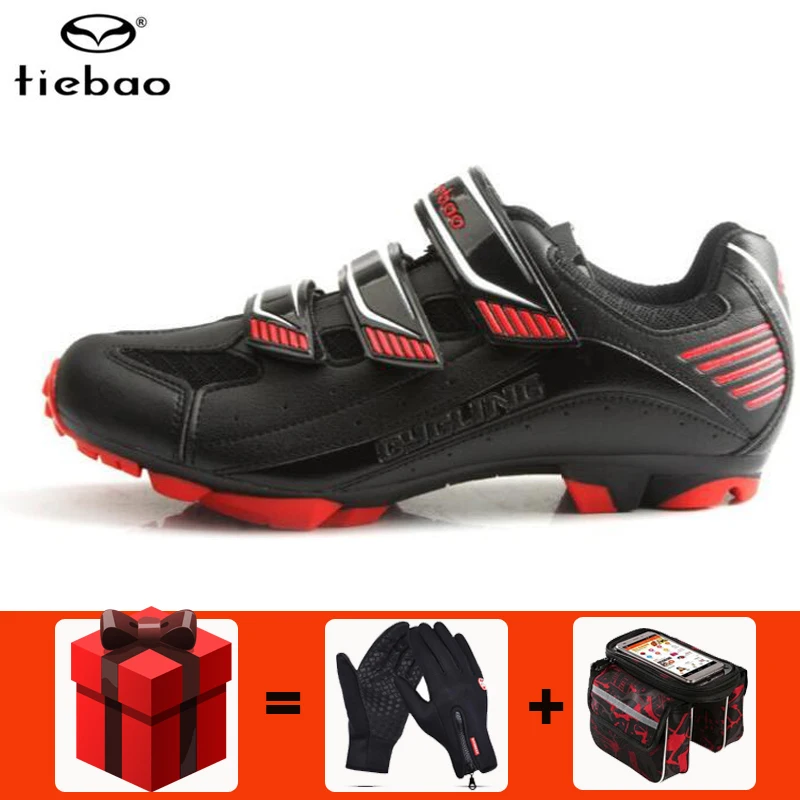 add gift Tiebao велосипедная обувь добавить педаль Набор Sapatilha Ciclismo Mtb chaussure vtt bicicleta мужские кроссовки женские горный велосипед велосипедный спорт - Цвет: add gift