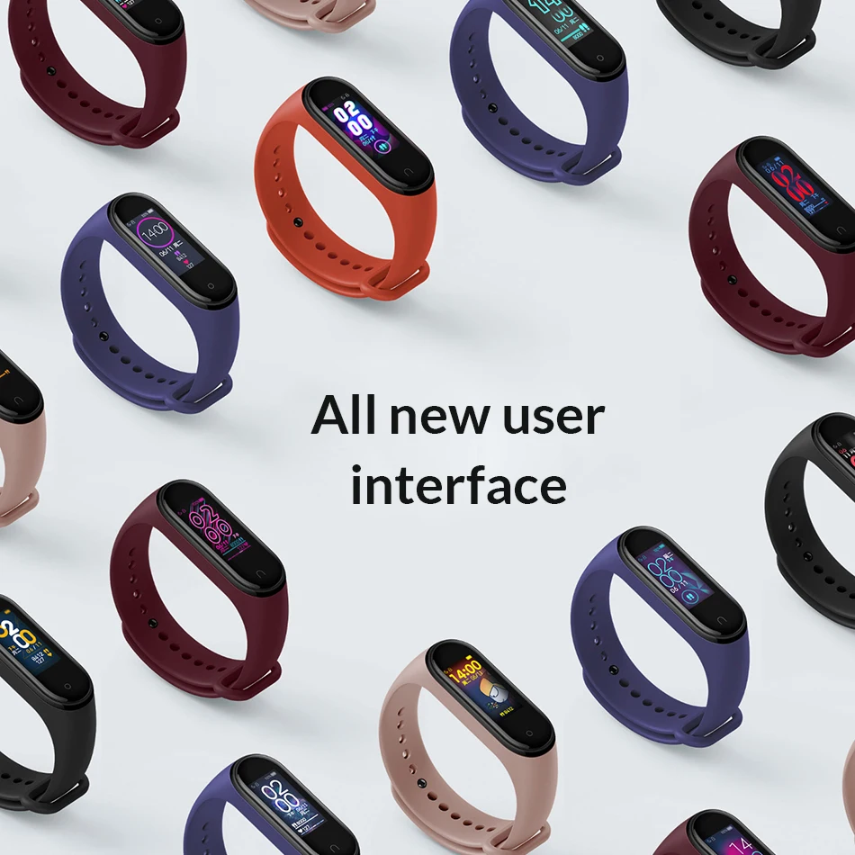 Новинка, Xiaomi mi-браслет 4 Smart mi Band 4, браслет, пульсометр, фитнес, 135 мА/ч, цветной экран, Bluetooth 5,0