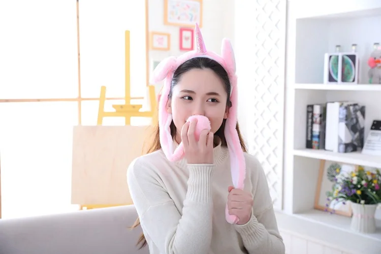 Douyin Toy Ear Will Move the Unicorn Hair Bands a Pinch Ear Will Move the Photo Shoot Photo Props Hair Bands