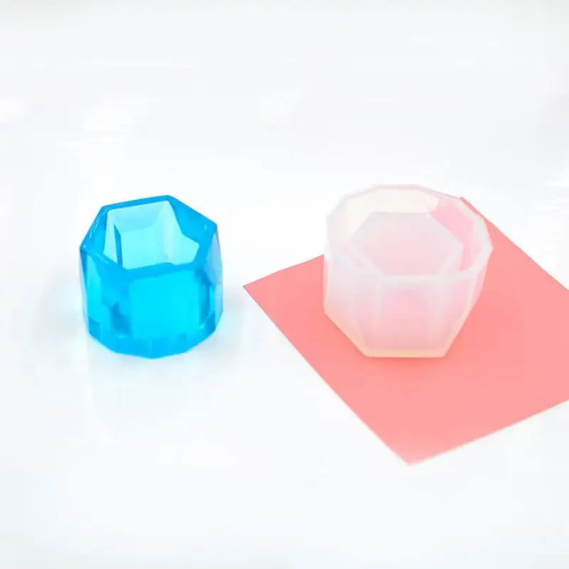 4 упаковки DIY коробка силиконовая смола формы мини круглый квадратный Овальный шестиугольник хранения смолы литье формы для цветочный горшок ручка держатель