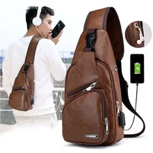 

Men's USB Charging Bags Designer Messenger Biker Satchel bag Leather Shoulder Bags Diagonal Package 2021 new Back Pack Travel