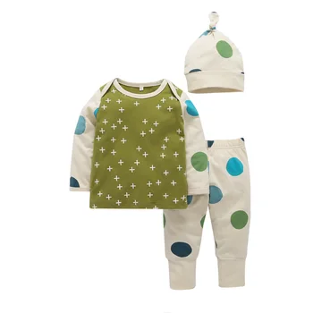 

3pcs Baby Boys Girls Clothes Sets 2020 New Baby Girls 3 Piece Suit Set Long-sleeved T-shirt Cap Trousers Boy Girl Home Clothing