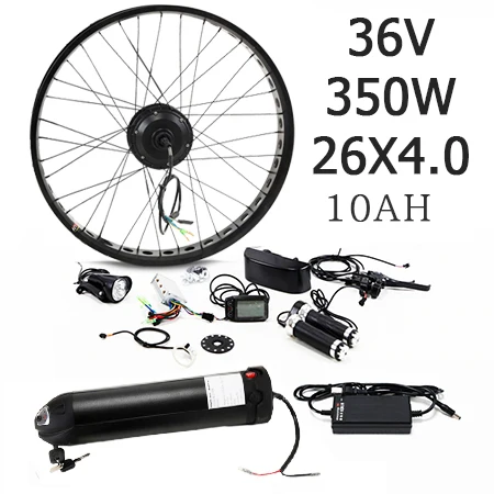 36V350W-1-10AH Байк, способный преодолевать Броды для электрического велосипеда мотор для центрального движения колеса 36V 350 Вт 2" 4,0 Электрический велосипед 10/13AH конверсионный набор для электровелосипеда Горный Дорожный велосипед - Цвет: 36V350W-1-10AH
