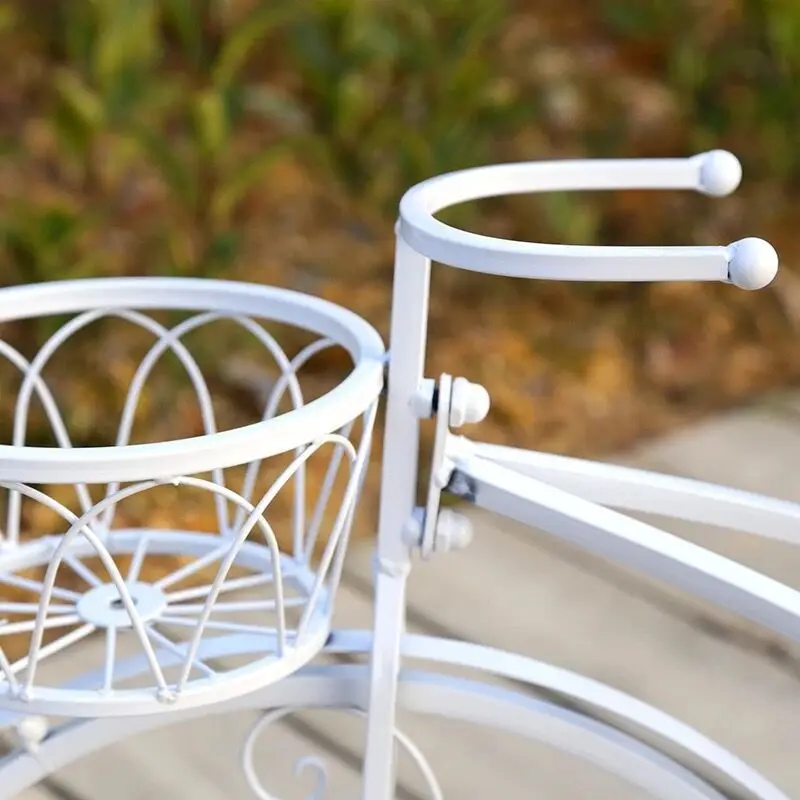 Iron Plant Shelf Flower Rack Nordic Metal Floor Shelf Multi-layer Bicycle Metal Shelves Plants Stand Outdoor Garden Decors
