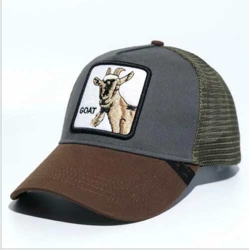 С биркой broidery GOAT-b Snapback Бейсболка для дальнобойщика козырек животных фермы
