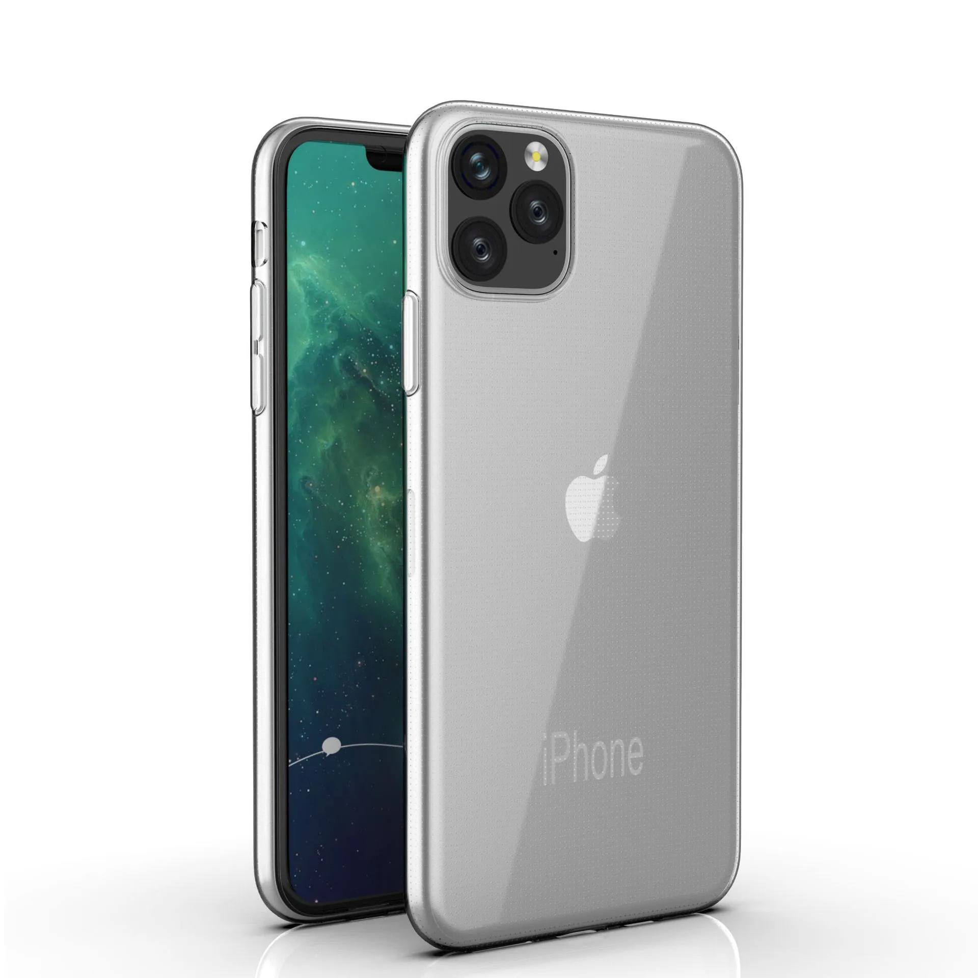 Прозрачный чехол для iphone 11 Pro прозрачный мягкий ударопрочный из ТПУ с защитой от