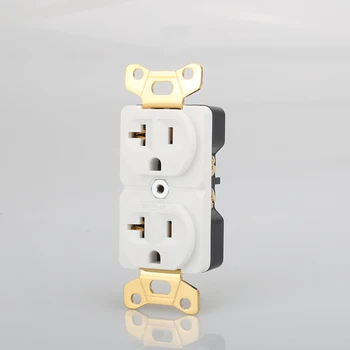 

Hi-End Beryllium copper Gold plated AC 20A Power Receptacle Wall Outlet Power Distributor 1pcs