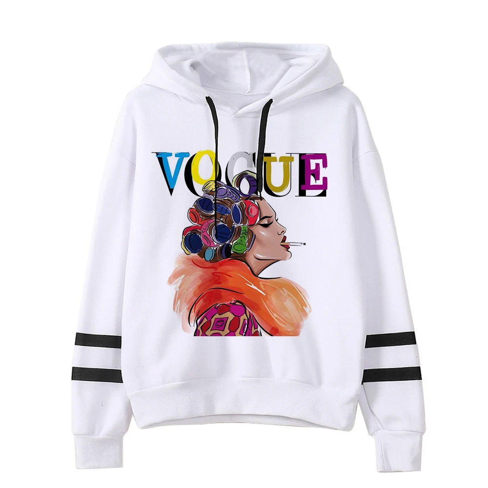 Vogue принцесса Харадзюку Kawaii теплые толстовки для женщин Ullzang Забавный мультфильм свитшот в стиле грандж 90s графическая Эстетическая толстовка женская - Цвет: 9