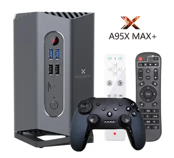 

Gaming TV Box Android 9.0 A95X MAX Plus Amlogic S922X USB3.0 1080P H.265 4K 75fps Google Player Store Plex Media Server Top box