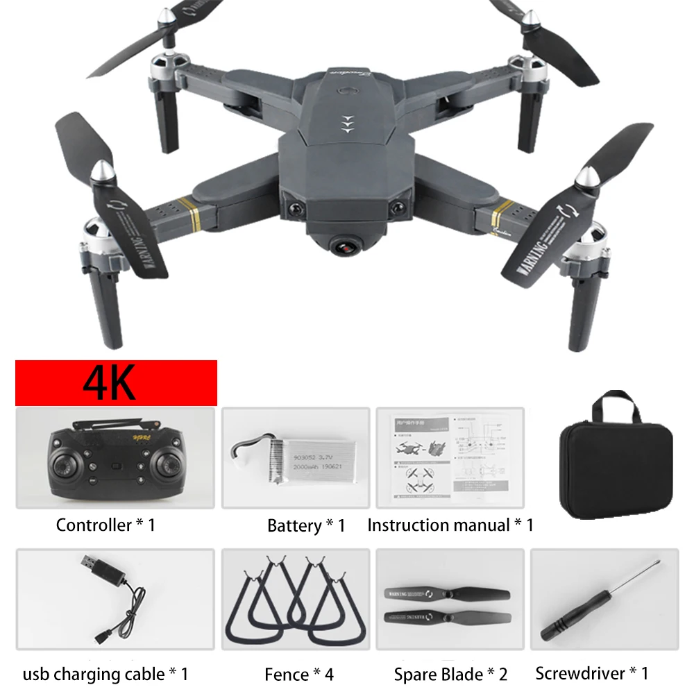 Дрон 4k HD широкоугольная камера HD WiFi 1080P fpv Дрон видео в реальном времени Дрон X Pro One Touch взлет посадка Дрон и камера - Цвет: Синий