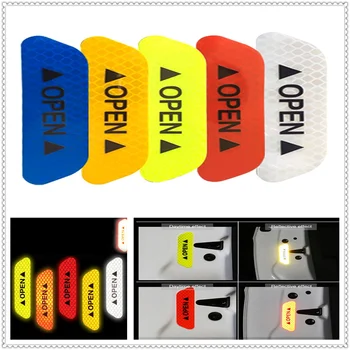 

Car Door Reflective Warning Sticker for mitsubishi lancer hyundai i30 mini cooper tucson new civic volkswagen gol focus hb20