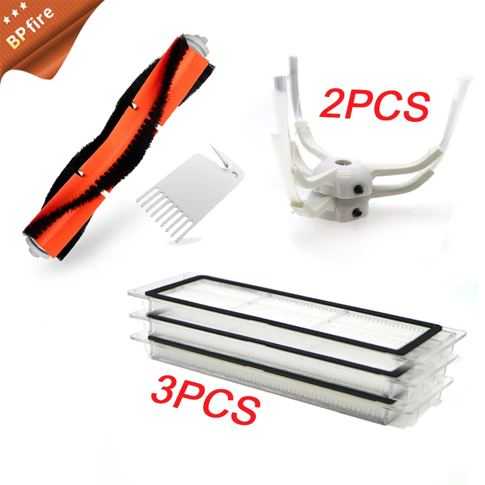2 боковые щетки 3x HEPA фильтр 1 основная щетка для xiaomi вакуумный roborock s50 S51 S55 S5 xiaomi roborock xiaomi Mi робот
