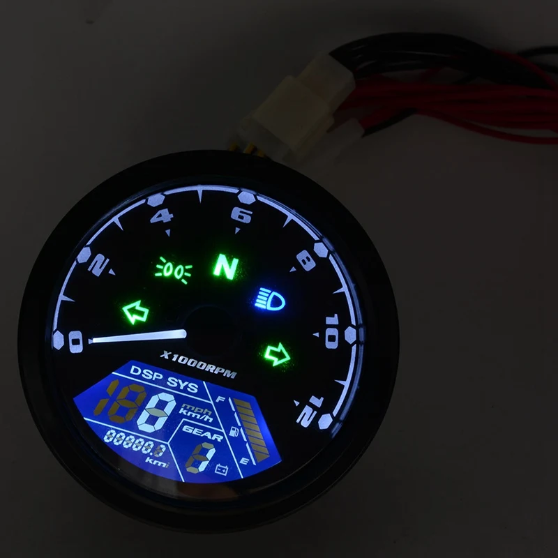 Универсальный цифровой измеритель скорости мотоцикла одометр Techometer датчик двойной скорости ЖК-экран