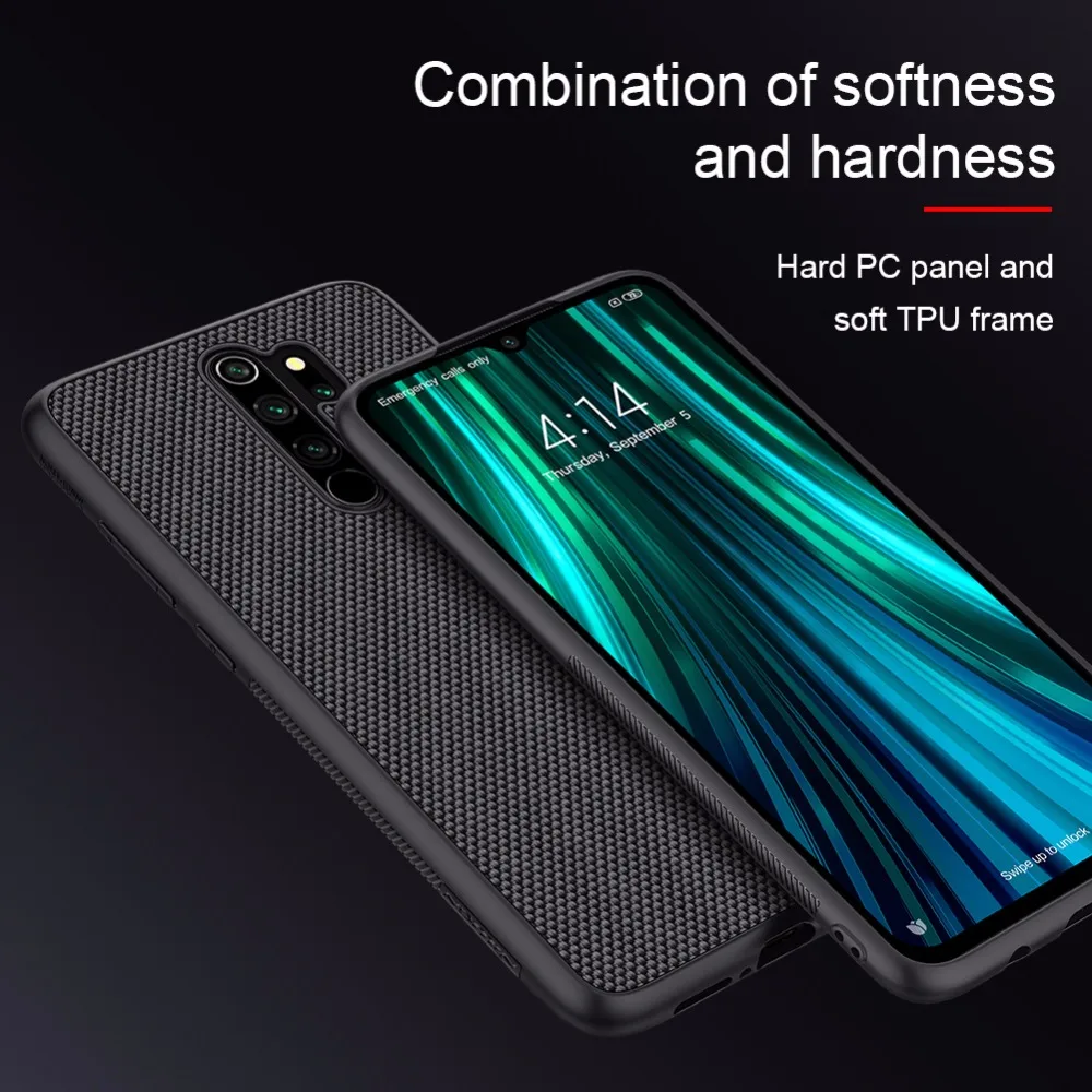Nillkin нейлоновая PC Пластиковая Задняя крышка для xiaomi Redmi Note 8 Текстурированный чехол Защитная крышка для xiaomi Redmi Note 8 pro
