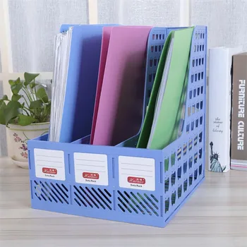 

24.5x26.5x31cm Three in one File Holder Desk Organiser Office File Column PP Plastic Data Frame File Holder Storage