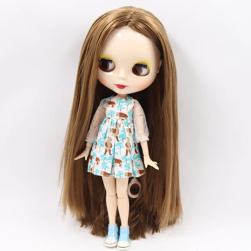 Ледяной обнаженный завод Blyth кукла No.280BL0444 коричневый длинные волосы подходит для изменения игрушки белая кожа Neo