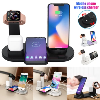 

Mobile Phone Wireless Charger Charging 360 Degree Rotation for Smart Watch Earphones GK99