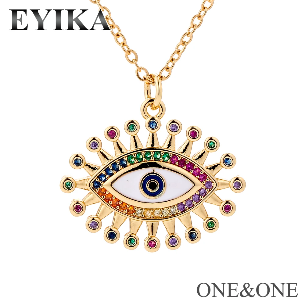 Eyeka богемное Радужное ювелирное изделие ожерелье с подвеской в виде сглаза