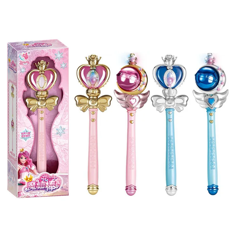 

2022 New Flower Fairy Large Magic Wand Led Light Music Little Magic Fairy Princess Fairy Wand Girl Toy Gift
