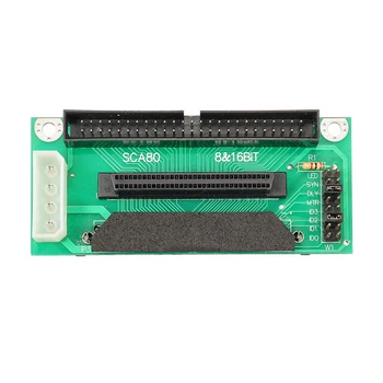 

Computer 80 To 68 50 Pin Replacement Parts Board SCSI Accessories Hard Disk Adapter Expansion Electronic Stable Easy Install