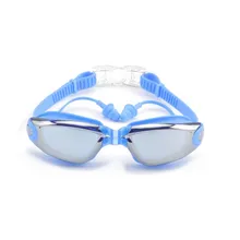 Очки напрямую от производителя, летних плавания для взрослых поставляется с наушниками Регулируемый зеркальный ремень высокой четкости Анти-туман El