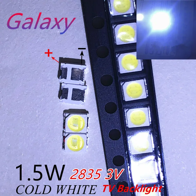 200pcs FOR LED Backlight 1.5W 3V 1210 3528 2835 131LM Cool white LCD for TV Application CUW JHSP | Лампы и освещение