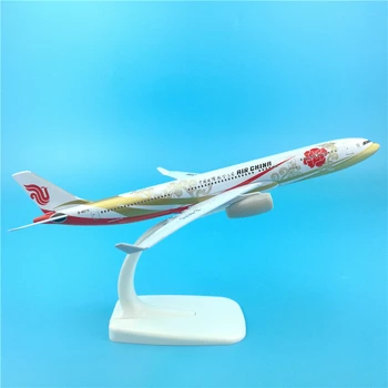 

20cm Air China A330 Purple Gold Simulation Static Solid Metal Aircraft Model Diecast Zijin A330 Airplane Model Kit Decoration