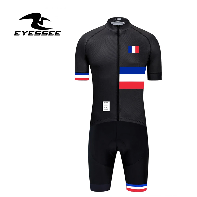 Triathlon Eyessee триатлонный обтягивающий костюм профессиональная одежда для велосипеда Ropa Ciclismo Maillot Франция велосипедная Одежда Мужской трикотажный комплект для велоспорта - Цвет: Triathlon