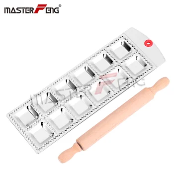 

Ravioli Maker Mold Ravioli Maker Sets with a Rolling Pin For Ravioli Meat Press Maker Pelmeni Dumplings and Italian Ravioli