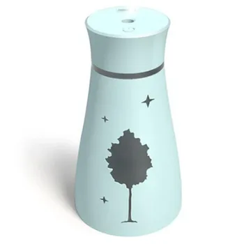 

Ultrasonic Air Humidifier Aroma Essential Maple Leaf Oil Diffuser For Home Car Usb Fogger Mist Maker With Led Night-Light Blue