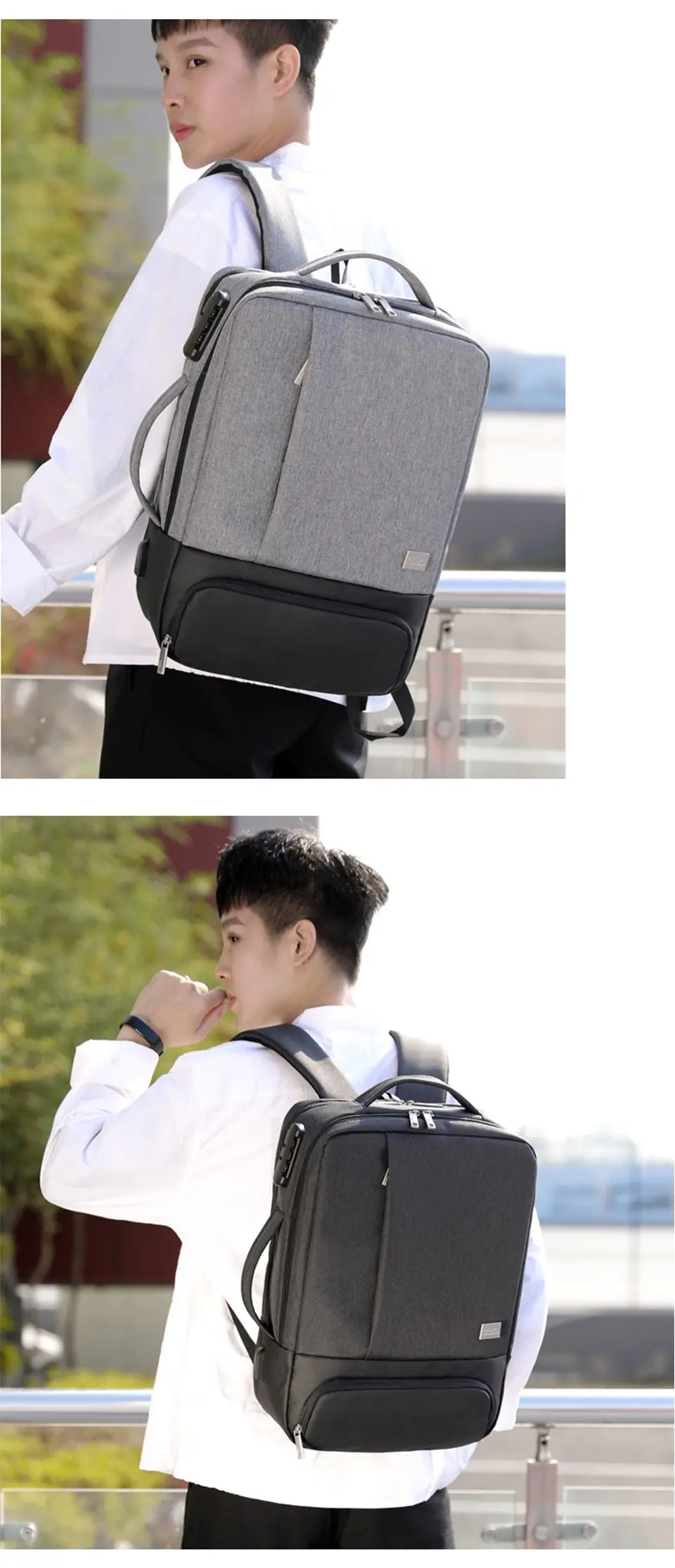 Litthing мужской рюкзак для ноутбука Рюкзаки противоугонные мужские деловые сумки для ноутбука рюкзак для путешествий для офиса женские дорожные сумки
