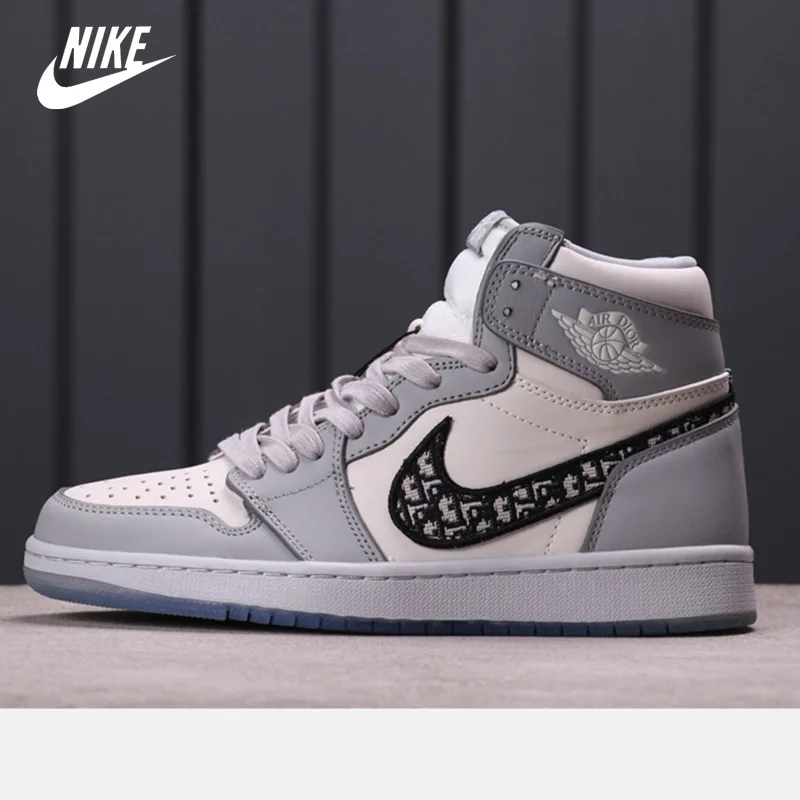 Баскетбольные Кроссовки aj Dior x Nike Air Jordan 1 High мужские и женские кроссовки с высоким