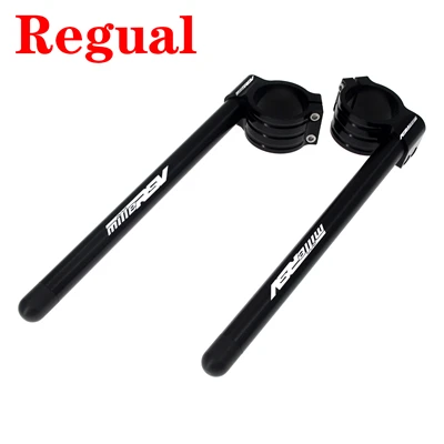 Black Regular Клипсы руля мотоцикла Вилки ручки вилки Клипсы для Aprilia RSV Mille 1000 1998-2003 1999 2001 2002 - Цвет: Black Regular