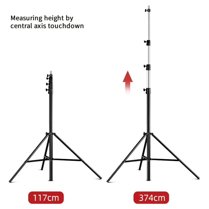4M steel pipe light stand with 1/4 &3/8 hole Heavy-duty tripod bracket for camera lights LED lights lamp hold light stand
