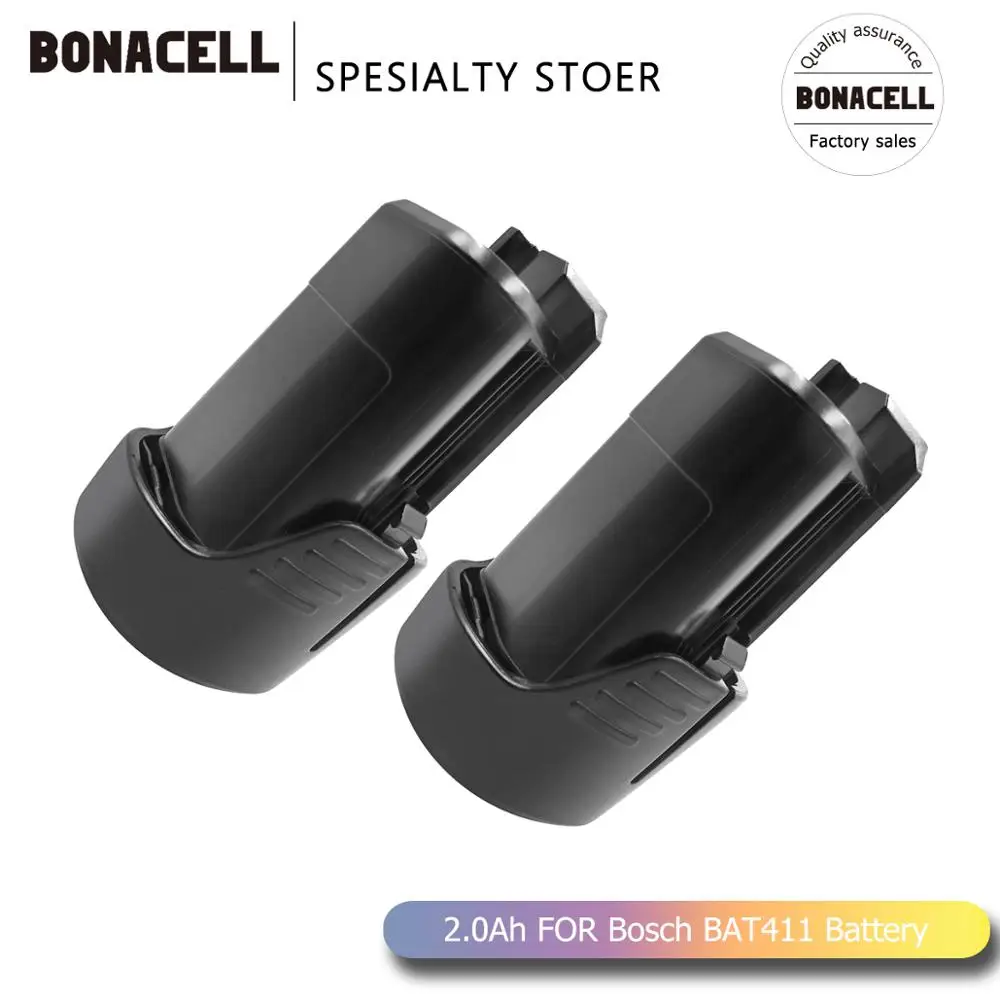 Bonacell BAT411 Power Tools Battery For Bosch 10.8V/12V 2000mAh Li-ion Drill 2 607 336 013 2 607 33